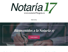 Tablet Screenshot of notaria17bogota.co